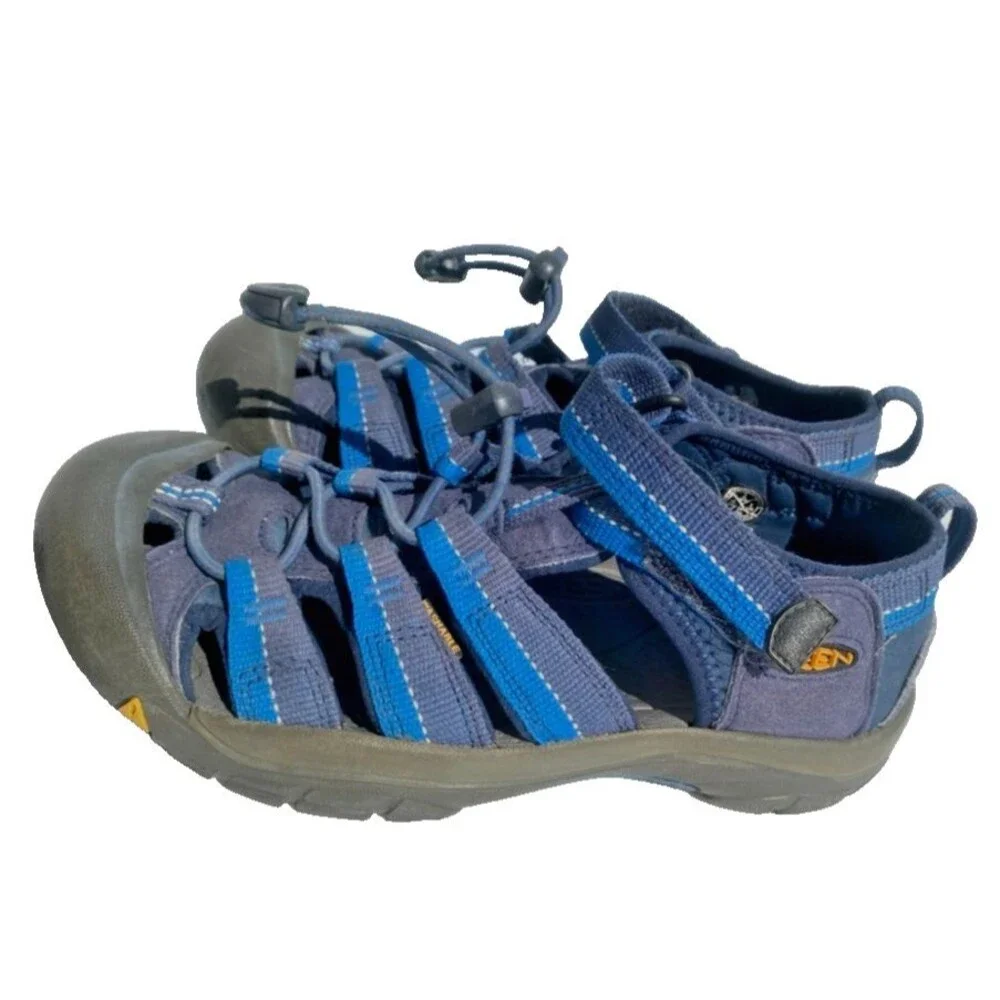 KEEN Newport H2 Kids Boys Sport Waterproof Sandals Shoes Size 3 Blue Closed Toe